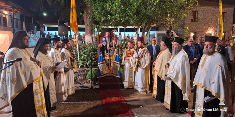 Λεσίνι Μεσολογγίου: Η Απόδοση της Εορτής της Κοιμήσεως της Θεοτόκου (φωτο)