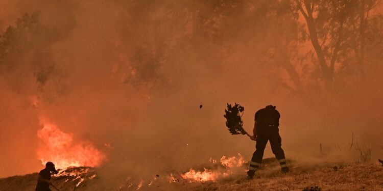 Μεγάλη φωτιά στη Μεσσηνία στην περιοχή Βασιλίτσι