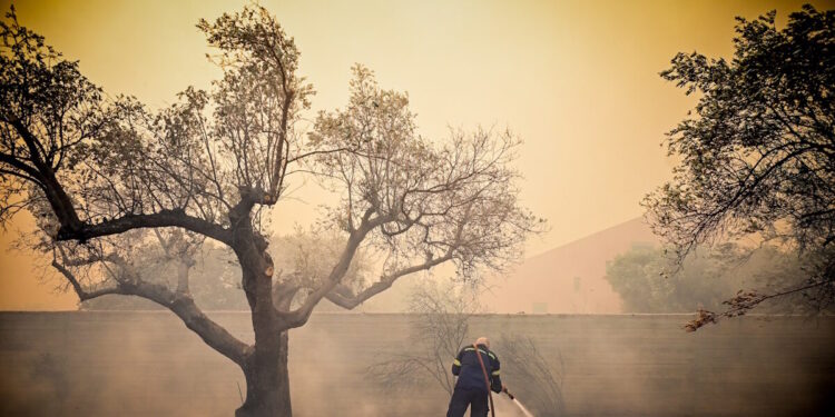 Φωτιά στον Κουβαρά Αττικής: Μάχη να μην επεκταθεί λόγω των ανέμων