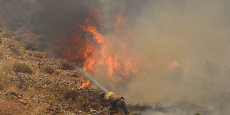 Φωτιά στη Θεσσαλονίκη στην περιοχή Χορτιάτη – Ελικόπτερα και πάνω από 50 πυροσβέστες επιχειρούν στο μέτωπο