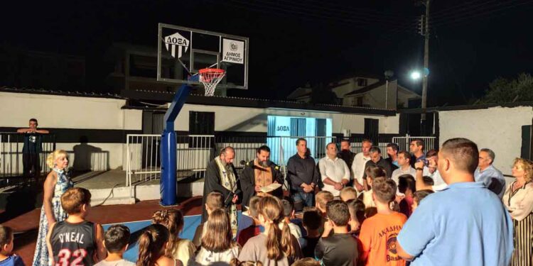Εγκαινιάστηκε το ανακαινισμένο Δημοτικό Γήπεδο Μπάσκετ στο Καινούργιο Αγρινίου