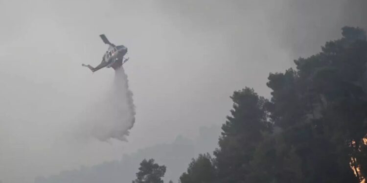 Πυρκαγιά στον Γαλατά Ναυπακτίας – Απειλεί καλλιέργειες και στις δύο όχθες του Ευήνου (video)