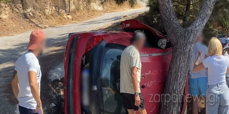 Τροχαίο στα Χανιά: Αυτοκίνητο τούμπαρε και σφήνωσε σε δέντρο – Ένας άνδρας τραυματίστηκε