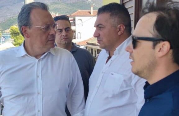 Επίσκεψη του προέδρου του ΣΥΡΙΖΑ-ΠΣ, Σωκράτη Φάμελλου στον πυρόπληκτο Δήμο Ακτίου-Βόνιτσας