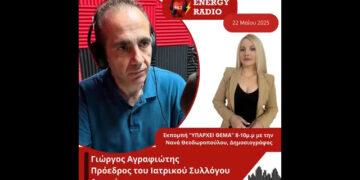 Συνέντευξη πρόεδρου του Ιατρικού Συλλόγου Αγρινίου Γιώργου Αγραφιώτη στον Energy 94.2