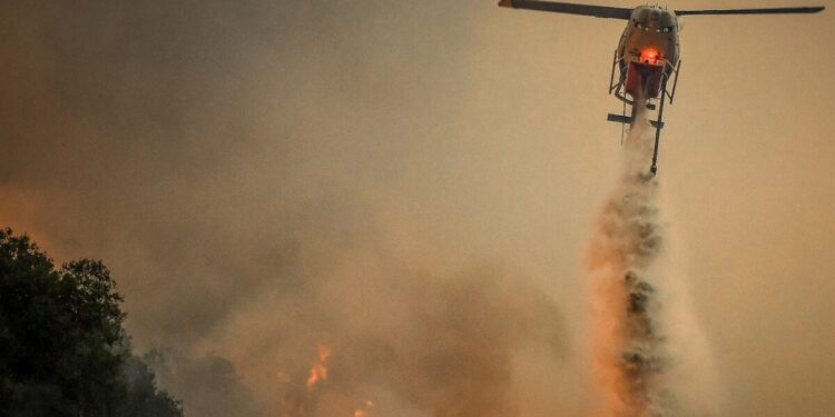 Φωτιά στη Χαλκιδική στην περιοχή Λαγόμανδρα – Σηκώθηκαν 5 αεροσκάφη και 2 ελικόπτερα, ήχησε 112