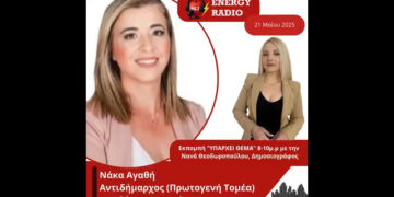 Συνέντευξη Αντιδημάρχου (Πρωτογενή Τομέα) του δήμου Ξηρομέρου Αγαθής Νάκα στον Energy 94.2