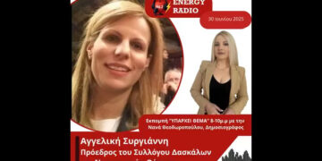 Συνέντευξη Προέδρου Συλλόγου Δασκάλων Αγγελικής Συργιάννη στον Energy 94.2
