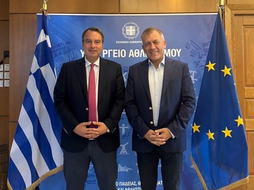 Συνάντηση του Βουλευτή Αιτωλοακαρνανίας Θανάση Παπαθανάση με τον Αν. Υπουργό Αθλητισμού Γιάννη Βρούτση