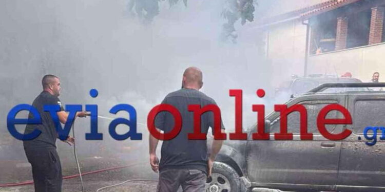 Εύβοια: Φωτιά σε σπίτι από βλάβη σε καυστήρα θέρμανσης – Συγκλονιστικά βίντεο και φωτογραφίες