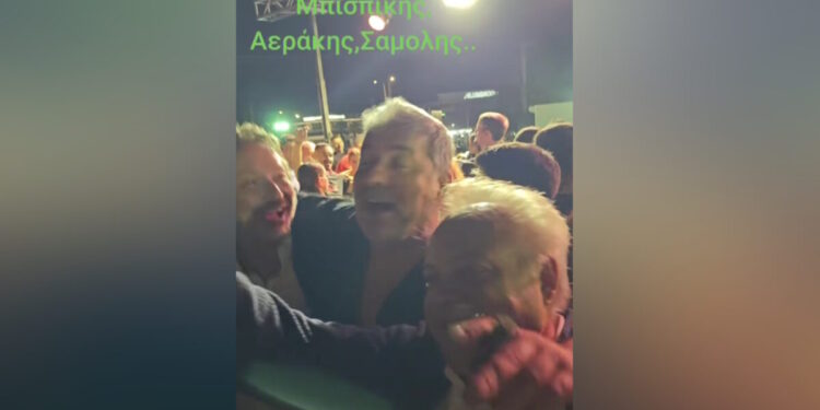 Βασίλης Μπισμπίκης: Νέο βίντεο από το κρητικό γλέντι στη Μεταμόρφωση – Χορός με τον Μιχάλη Αεράκη και τη Δανάη Παππά