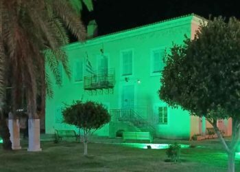 Μεσολόγγι: Φωτίστηκε «πράσινο» το Μουσείο Οικογένειας Τρικούπη για την Ευρωπαϊκή Ημέρα Δωρεάς Οργάνων