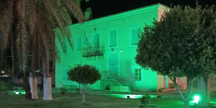 Μεσολόγγι: Φωτίστηκε «πράσινο» το Μουσείο Οικογένειας Τρικούπη για την Ευρωπαϊκή Ημέρα Δωρεάς Οργάνων