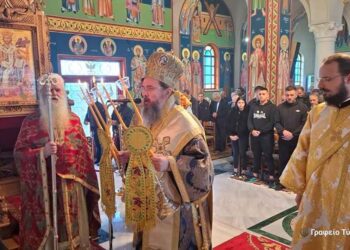 Αρχιερατική Θεία Λειτουργία στη Λεύκα Αγρινίου (φωτο)