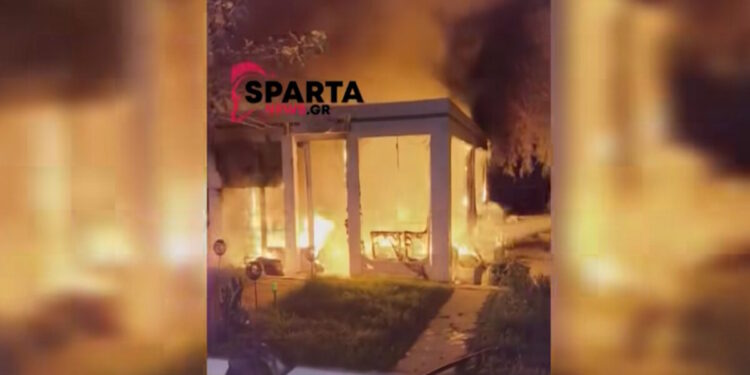 Φωτιά στη Λακωνία: Εξερράγη σόμπα υγραερίου σε καφετέρια