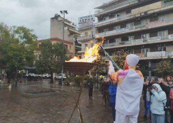 Η Ολυμπιακή Φλόγα Milano-Cortina 2026 στο Αγρίνιο (φωτο)