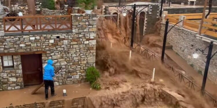 Η κακοκαιρία Adel σάρωσε τη Θάσο: Πλημμύρισαν δρόμοι και σπίτια, παρασύρθηκαν αυτοκίνητα – Συγκλονιστικές εικόνες