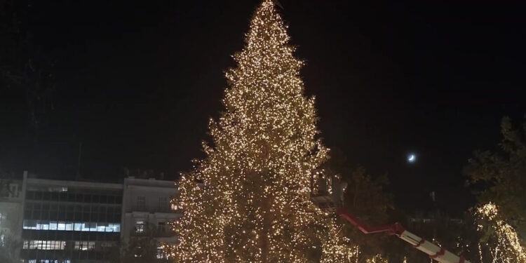 Χριστούγεννα 2025: Όλα έτοιμα για τη φωταγώγηση του δέντρου στο Σύνταγμα – Μπήκαν εκατοντάδες λαμπιόνια