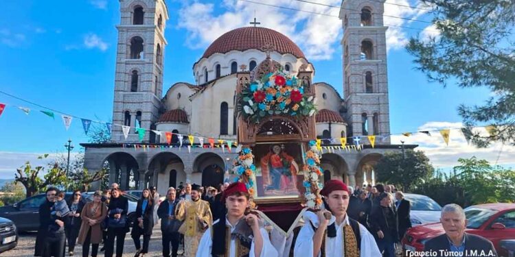 Η εορτή του Αγίου Ανδρέα στην Μητρόπολη Αιτωλίας και Ακαρνανίας (φωτο)