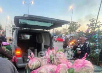 Αγρότες: Παραγωγοί λαϊκών αγορών μοίρασαν λαχανικά στο μπλόκο στα Πράσινα Φανάρια