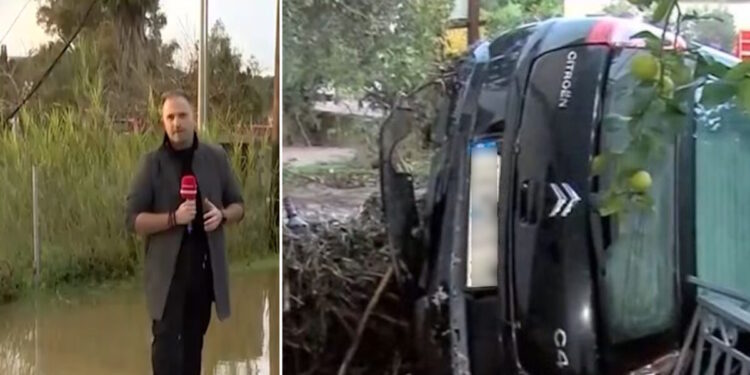 Κακοκαιρία Byron: Αυτοκίνητο βρέθηκε σε σπίτι στο Γύθειο – Με κανό στους δρόμους της Φοινικούντας