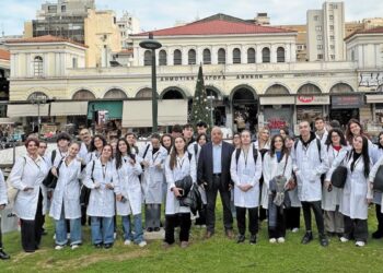 Επίσκεψη του Τμήματος Δημόσιας και Κοινοτικής Υγείας στη Βαρβάκειο Αγορά