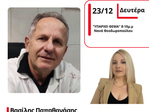 Ο πρώην Πρόεδρος του Συλλόγου Κρεοπωλών Αγρινίου, Βασίλης Παπαθανάσης στον Energy 94.2