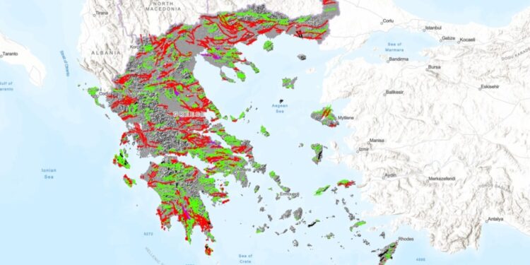 Δείτε τον πρώτο σεισμικό χάρτη της χώρας: Βρέθηκαν πάνω από 3.800 ίχνη ρηγμάτων – Ενεργά τα 2.000 από αυτά