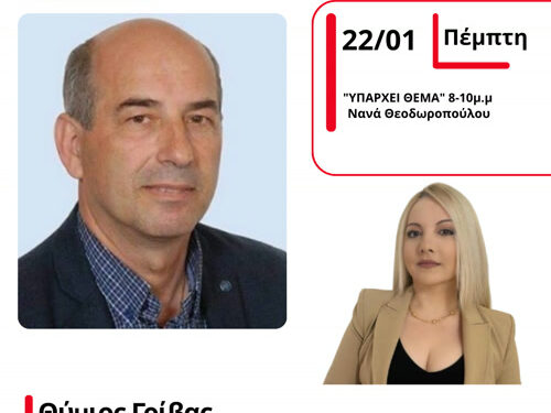 Ο Πρόεδρος της ΔΕΥΑ Αγρινίου, Θύμιος Γρίβας, στον Energy 94.2