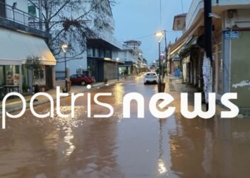 Η κακοκαιρία Kristin σαρώνει την Ηλεία: Κατολισθήσεις και πλημμύρες σε δρόμους και υπόγεια – Κατέρρευσε τοίχος σπιτιού