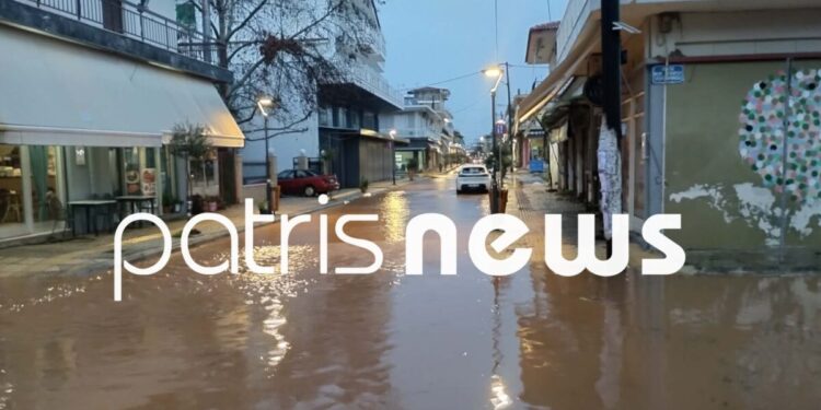 Η κακοκαιρία Kristin σαρώνει την Ηλεία: Κατολισθήσεις και πλημμύρες σε δρόμους και υπόγεια – Κατέρρευσε τοίχος σπιτιού