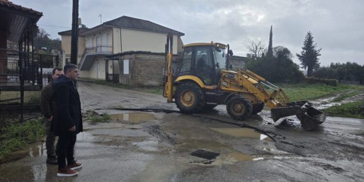 Ηλεία: Zημιές σε δρόμους και καλλιέργειες σε κοινότητες της Ολυμπίας