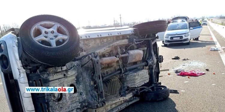 Τρίκαλα: Τροχαίο με 4 τραυματίες μοναχούς του Αγίου Όρους στον Ε65 – Ο ένας σε κρίσιμη κατάσταση