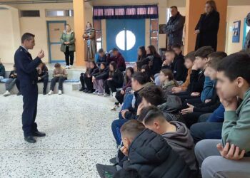 Ενημερωτικές ομιλίες σε μαθητές στο Γυμνάσιο Γουριάς Μεσολογγίου